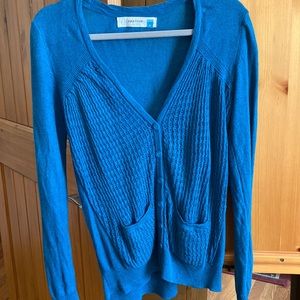 Anthropologie SPARROW teal sweeter cardigan